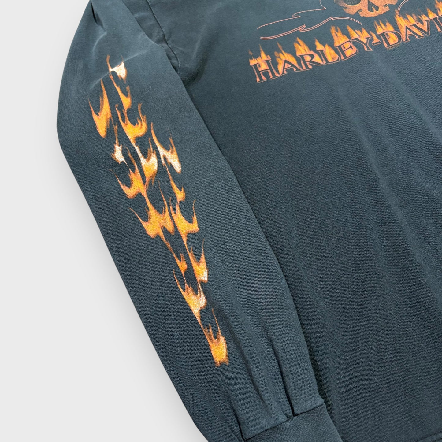 00’s “HARLEY DAVIDSON” flame pattern l/s t-shirt