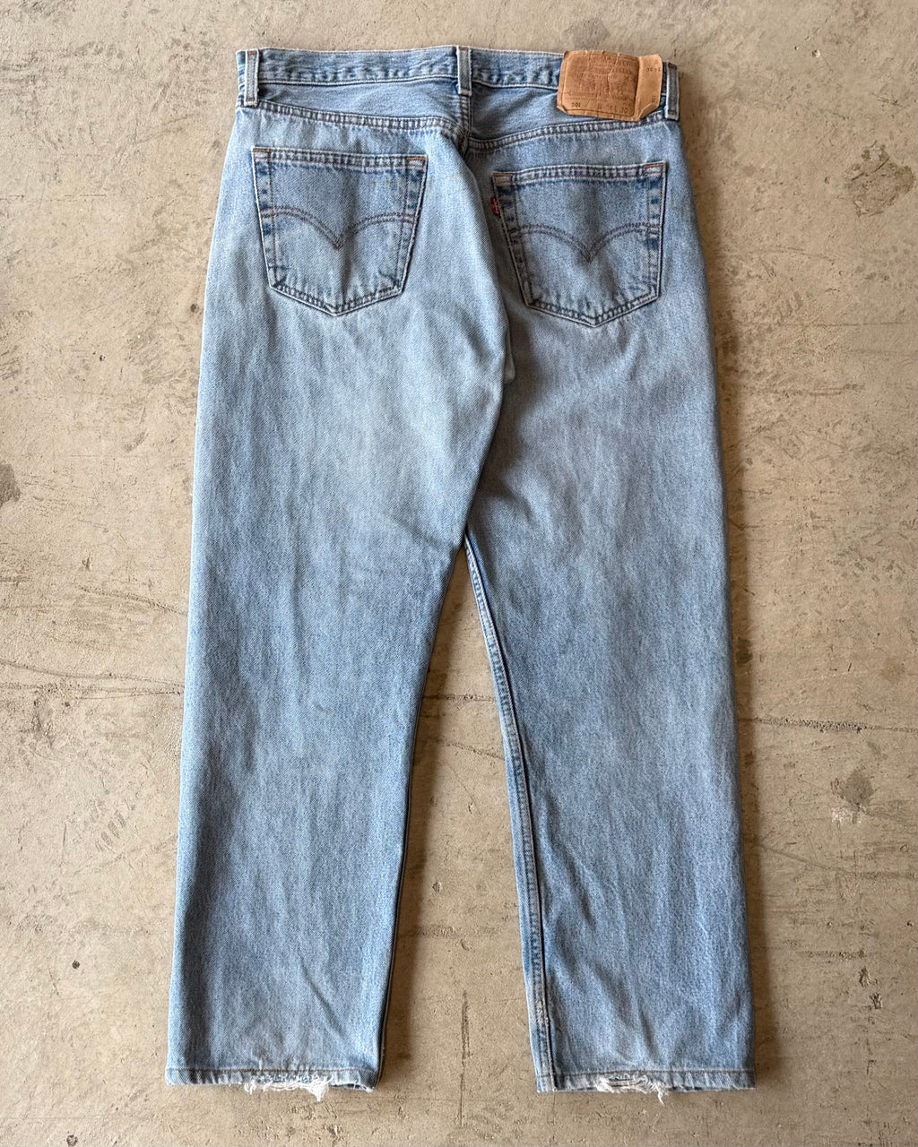 00’s Levi’s “501” damage denim pants 34×30