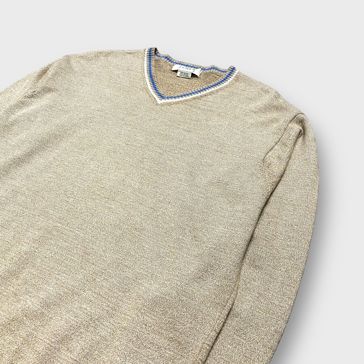 00's "J.CREW" Brown color v-neck knit sweater