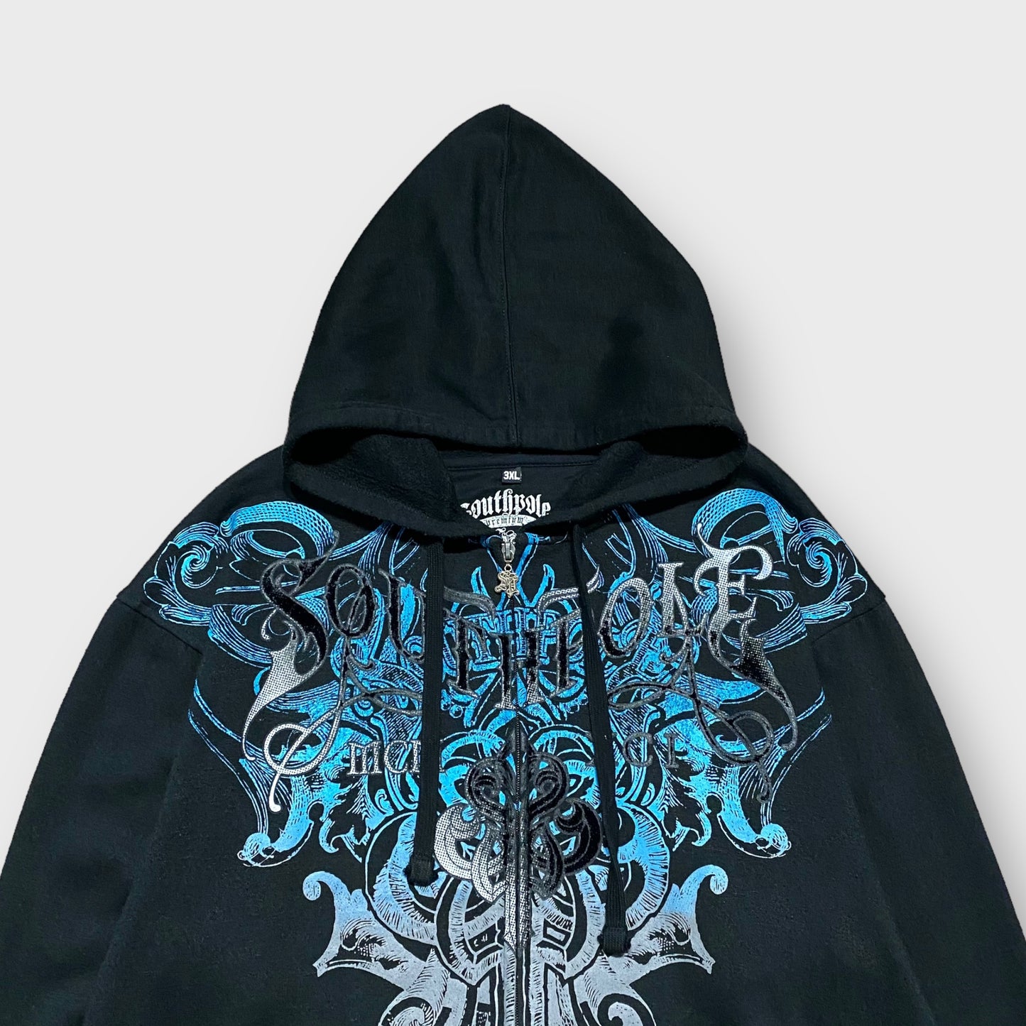 "SOUTHPOLE" Y2K design full zip hoodie