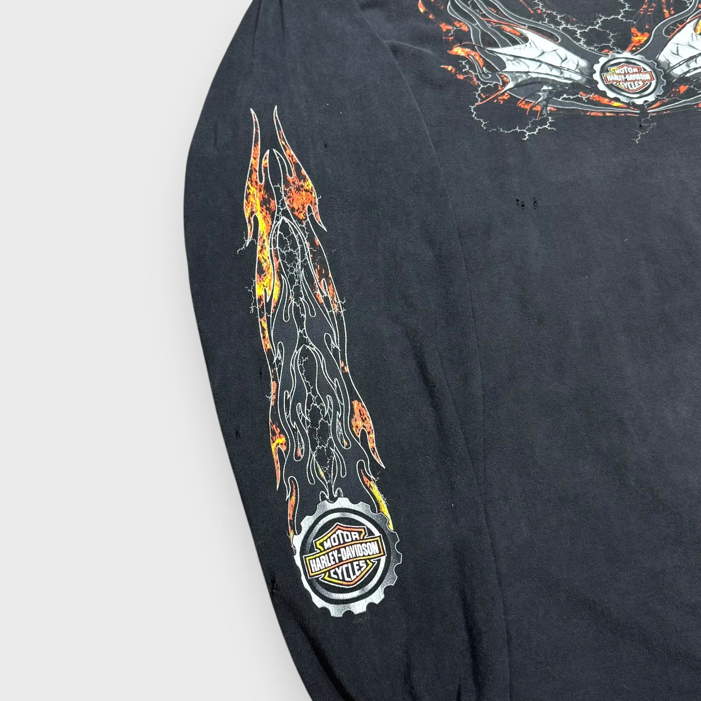 00’s “HARLEY DAVIDSON” flame pattern l/s t-shirt