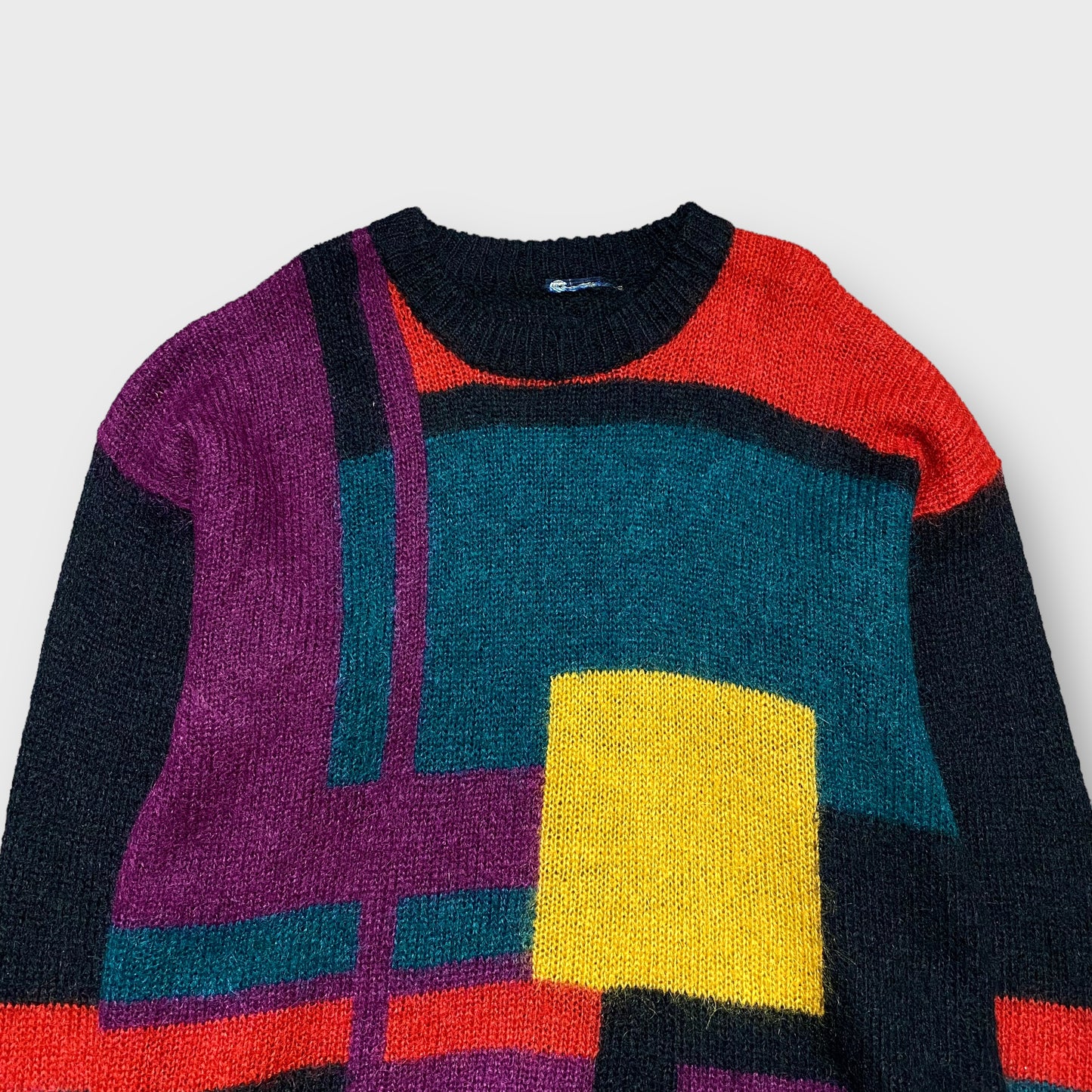 80's Art design mohair knit sweater