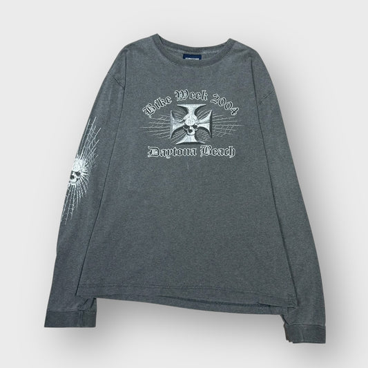 00’s scull pattern l/s t-shirt
