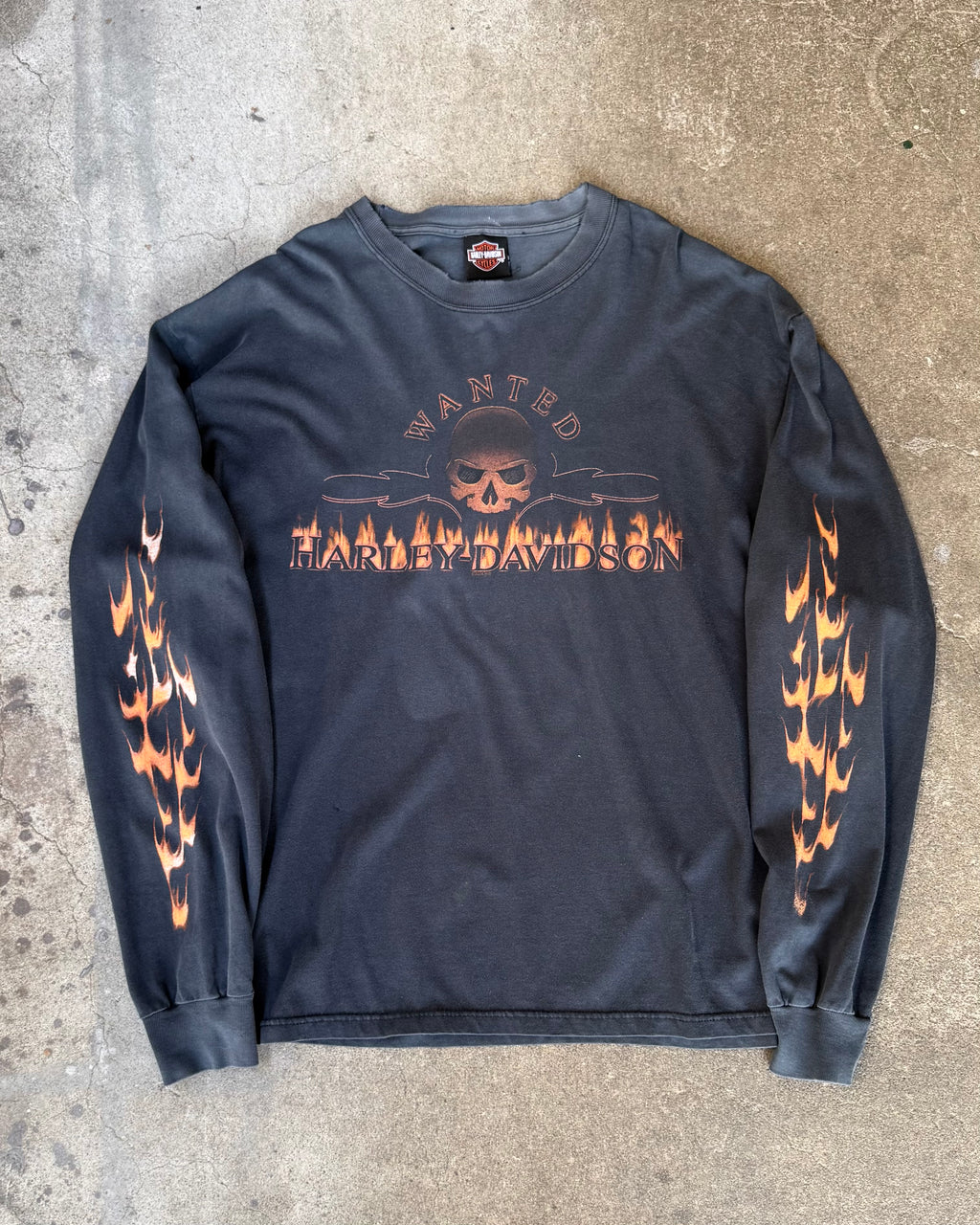 00’s “HARLEY DAVIDSON” flame pattern l/s t-shirt