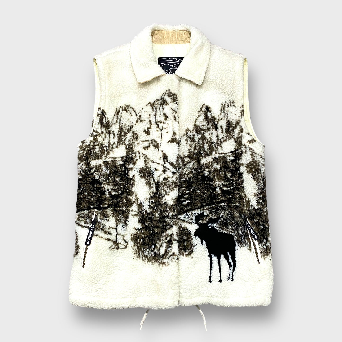 Animal pattern boa vest