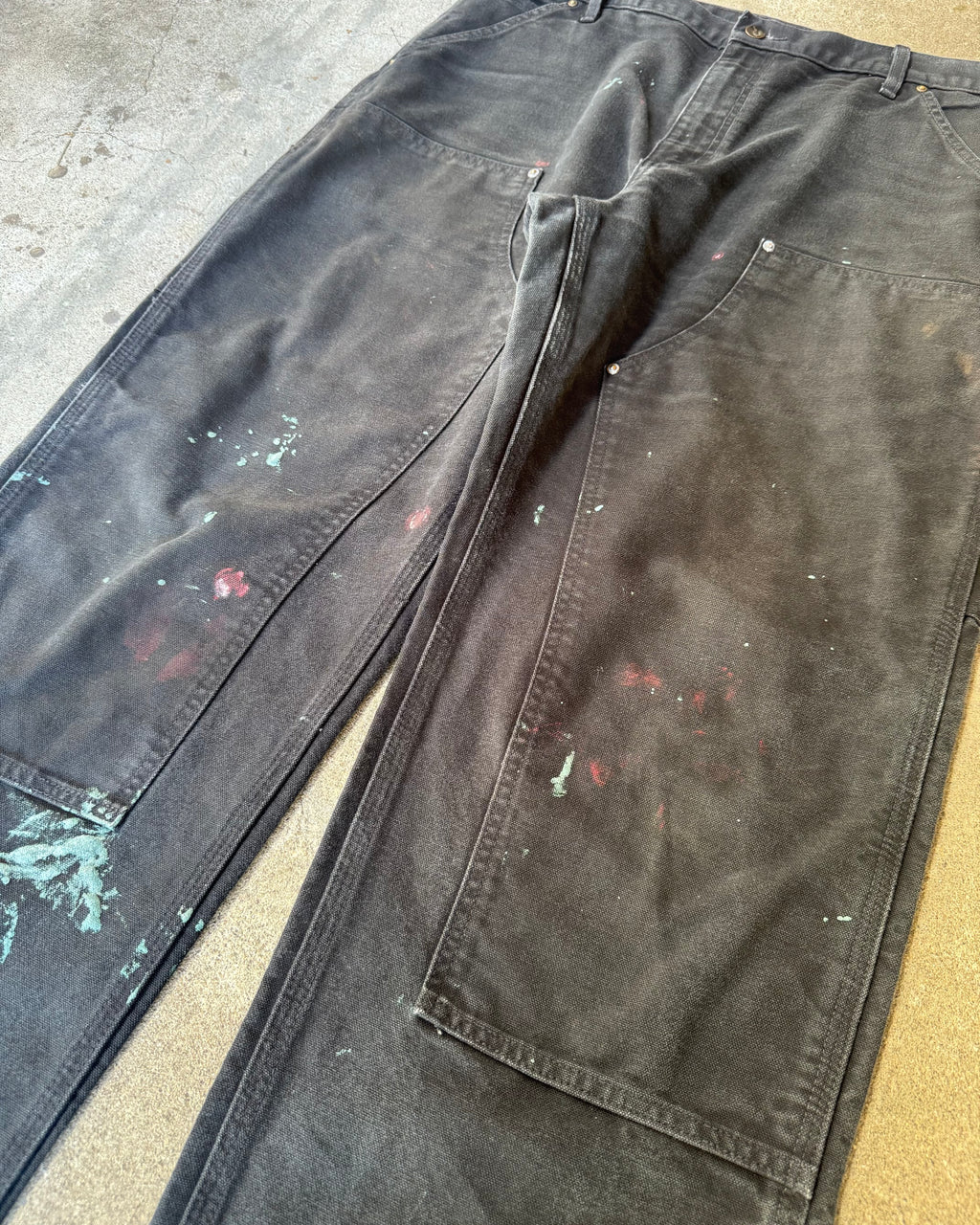 00’s “Carhartt”faded double knee work wear pants 36×30