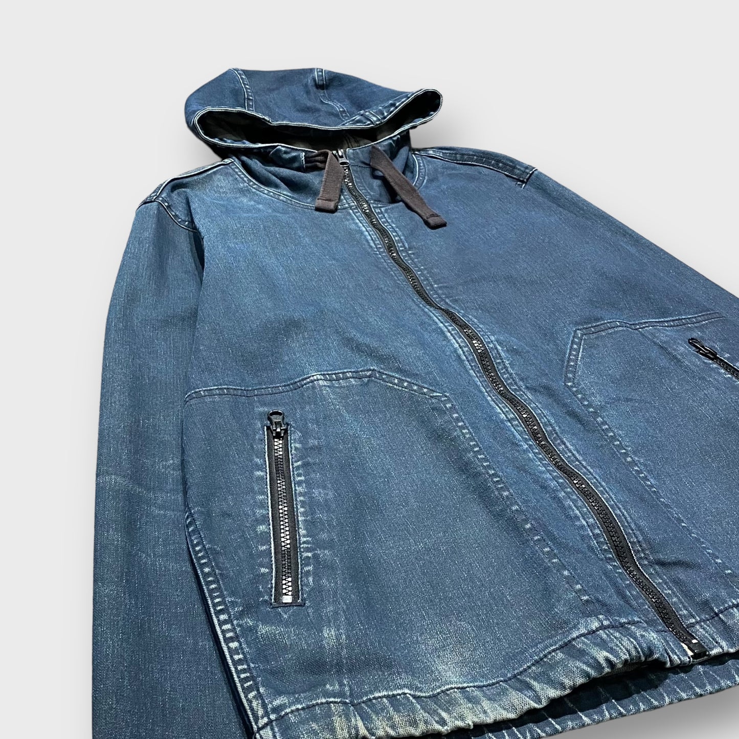 00's "Levi's" Full zip hooded denim jacket