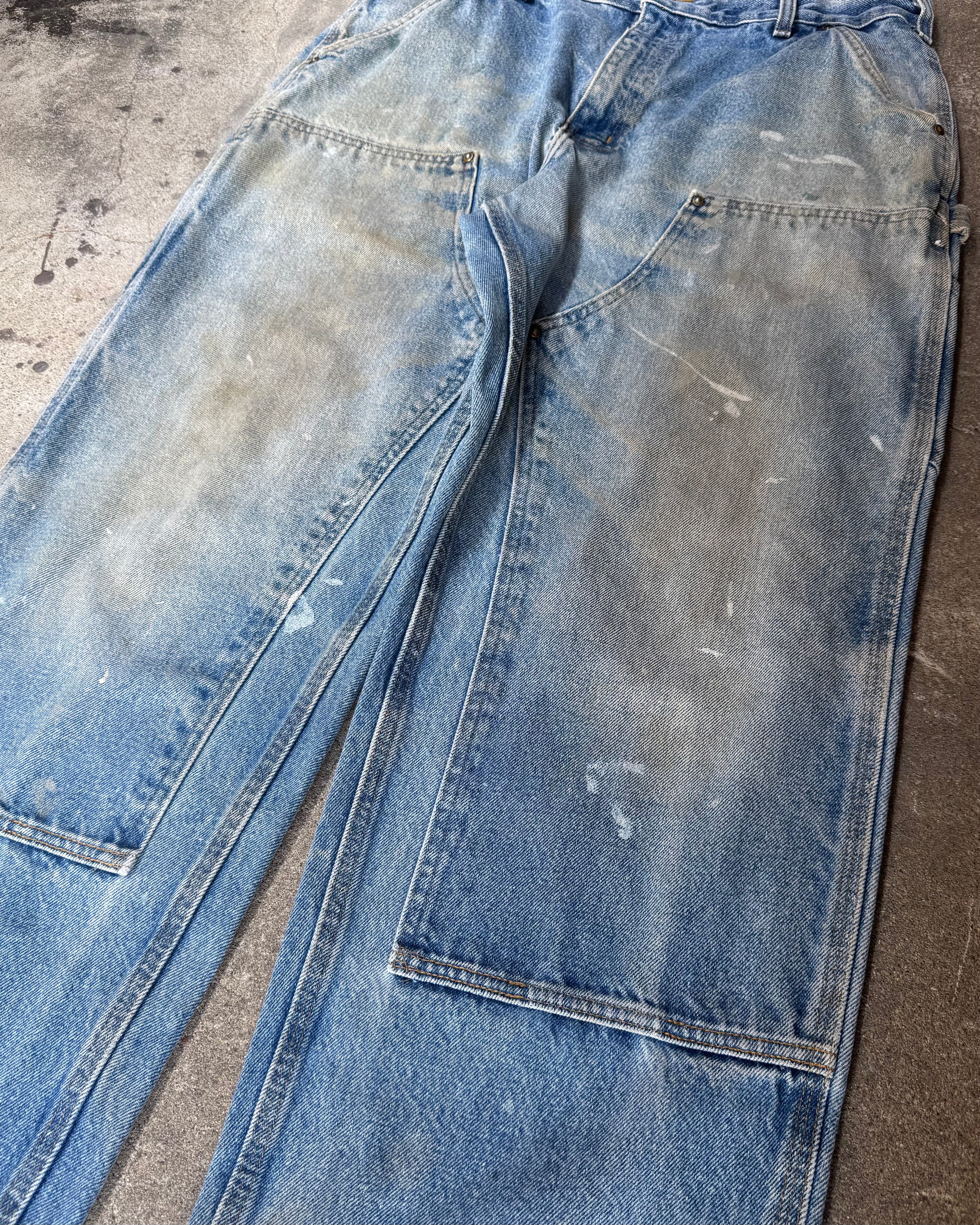 00’s “Carhartt”faded double knee work wear pants 36×34