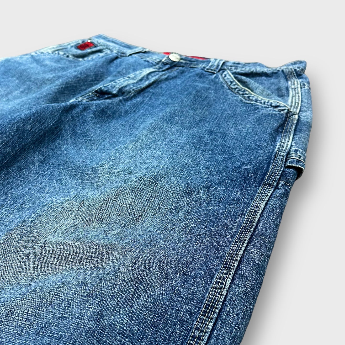 "JNCO JEANS" Embroidery wide denim pants
