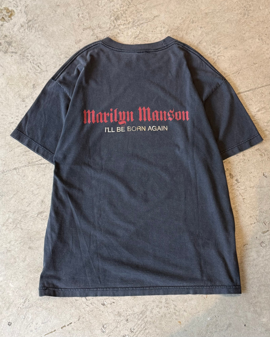 00's MALLYN MANSON
"I'LL BE BORN AGAIN" band t-shirt x-large