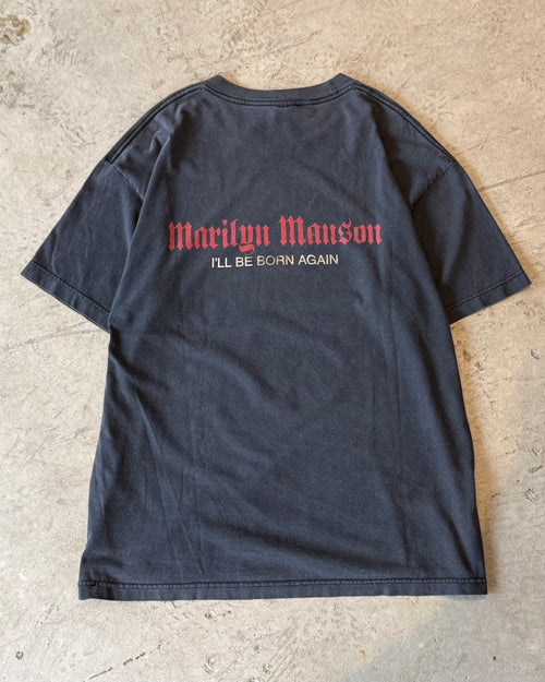 00's MALLYN MANSON
"I'LL BE BORN AGAIN" band t-shirt x-large
