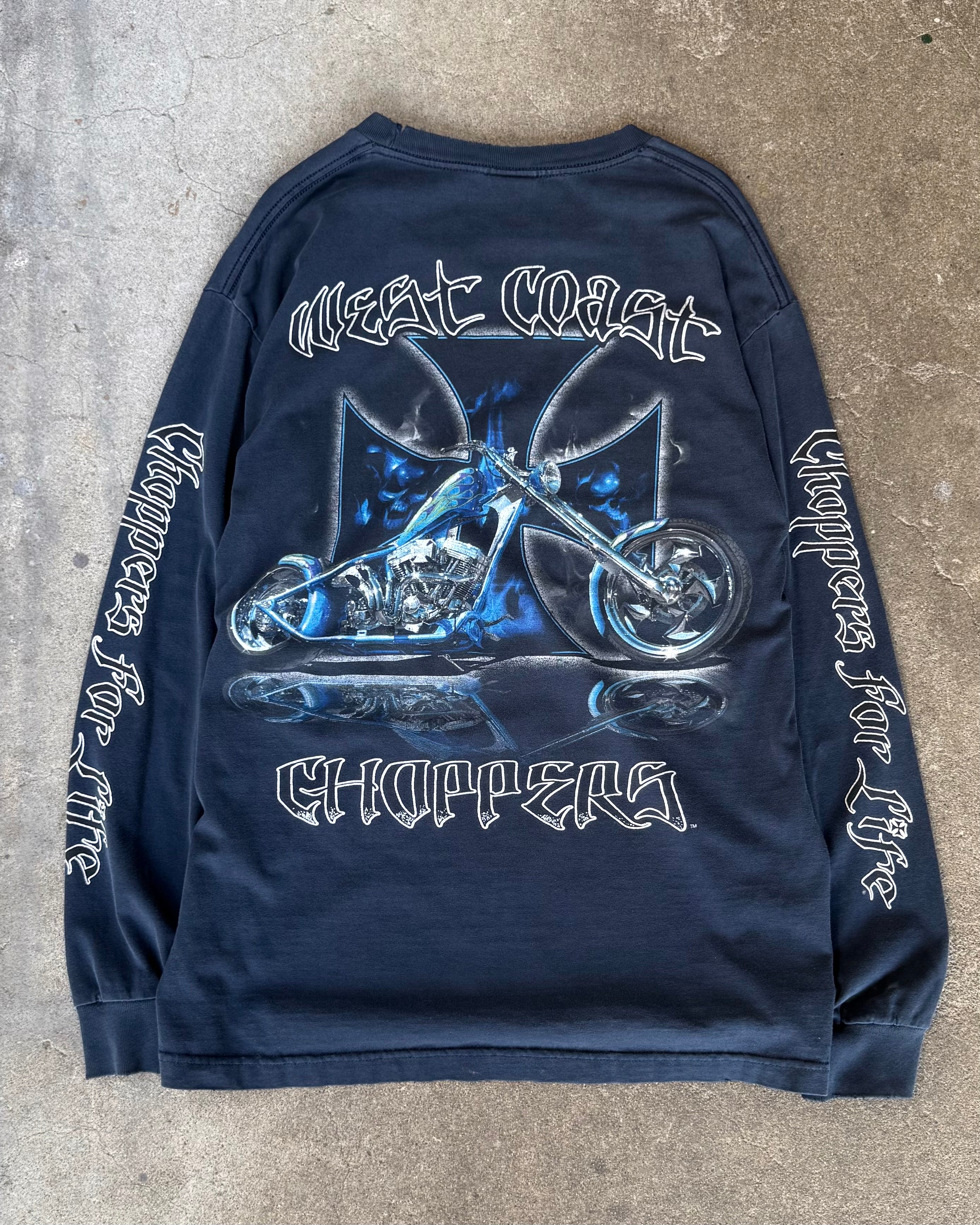 90’s-00’s “WEST COAST CHOPPERS” l/s t-shirt LARGE