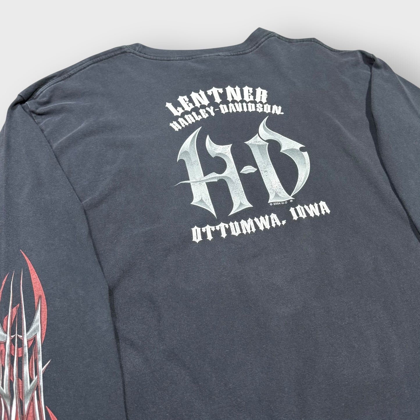 00’s “HARLEY DAVIDSON” flame pattern l/s t-shirt