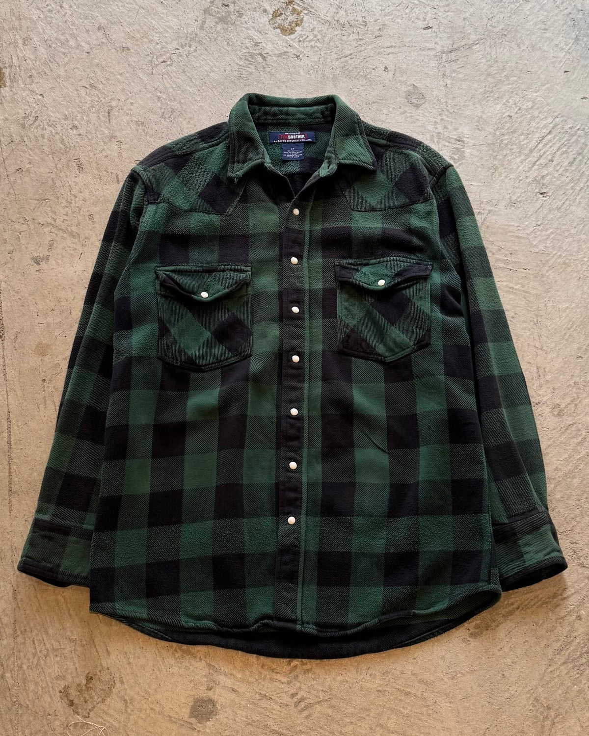 90’s “FIVE BROTHER”
heavyweight flannel shirt LARGE