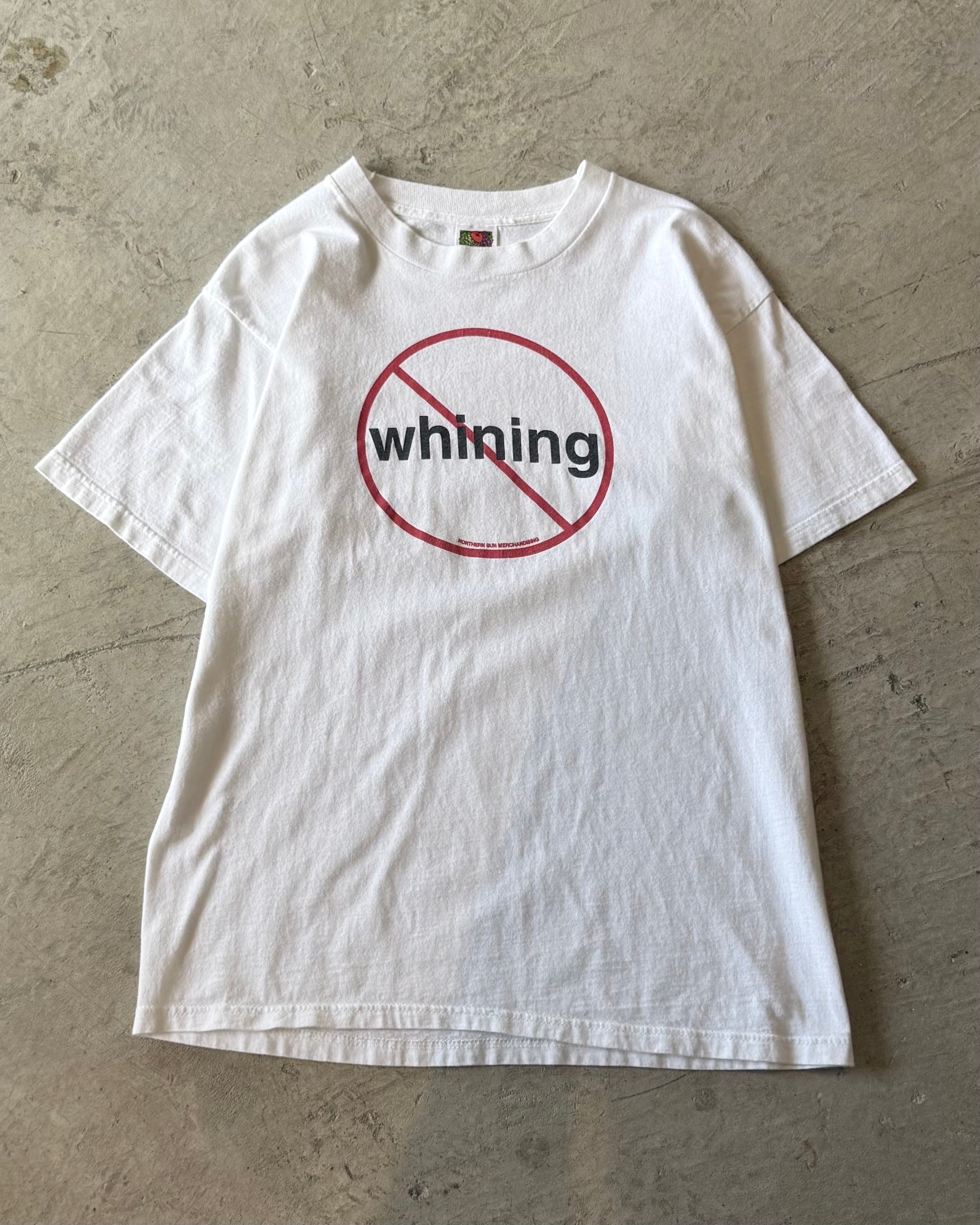 90's
"whining" logo t-shirt large