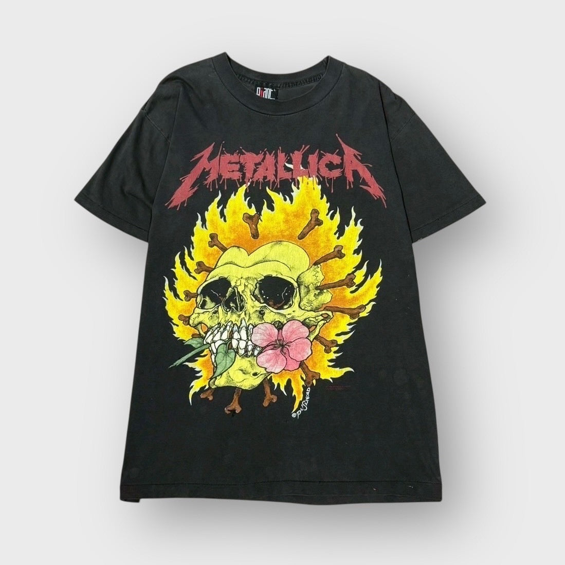 90’s “METALLICA”
“Flaming Flower Skull” pushead t-shirt