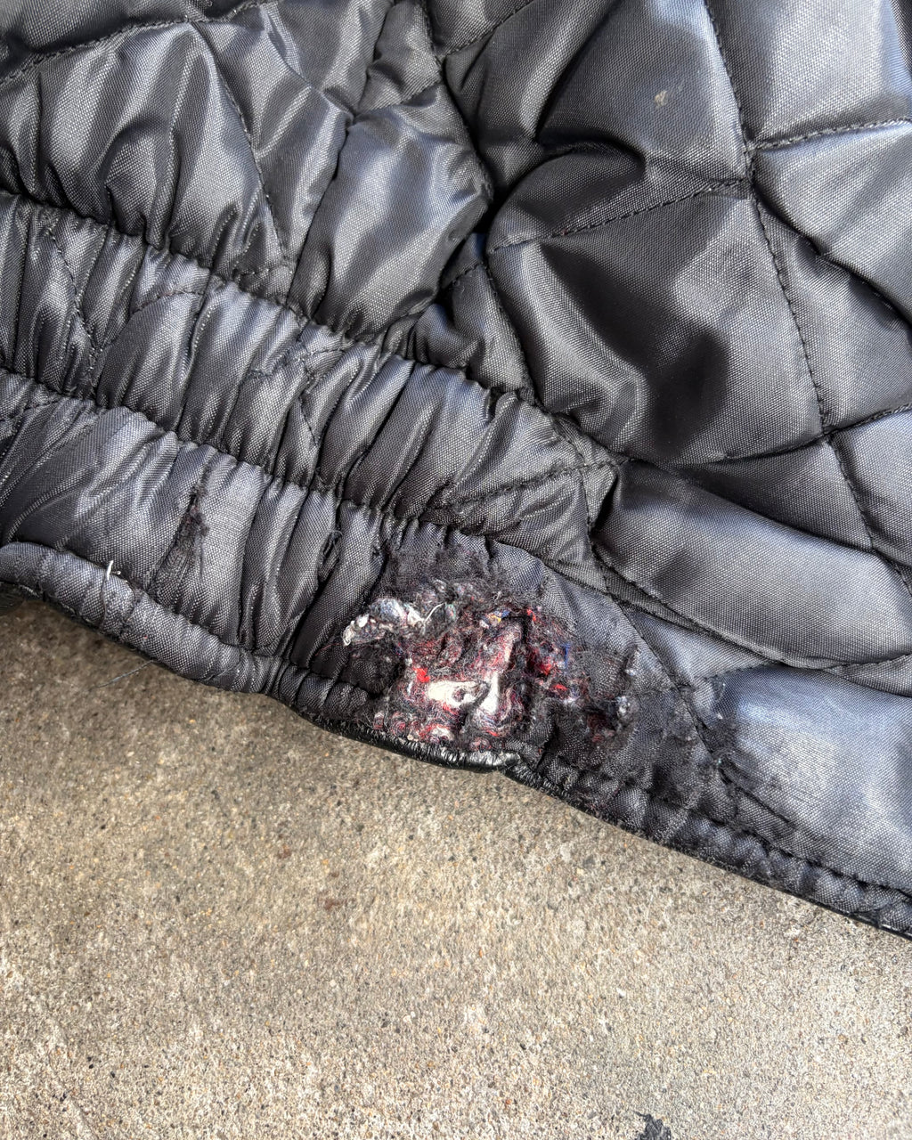 80-90’s patch design leather jacket