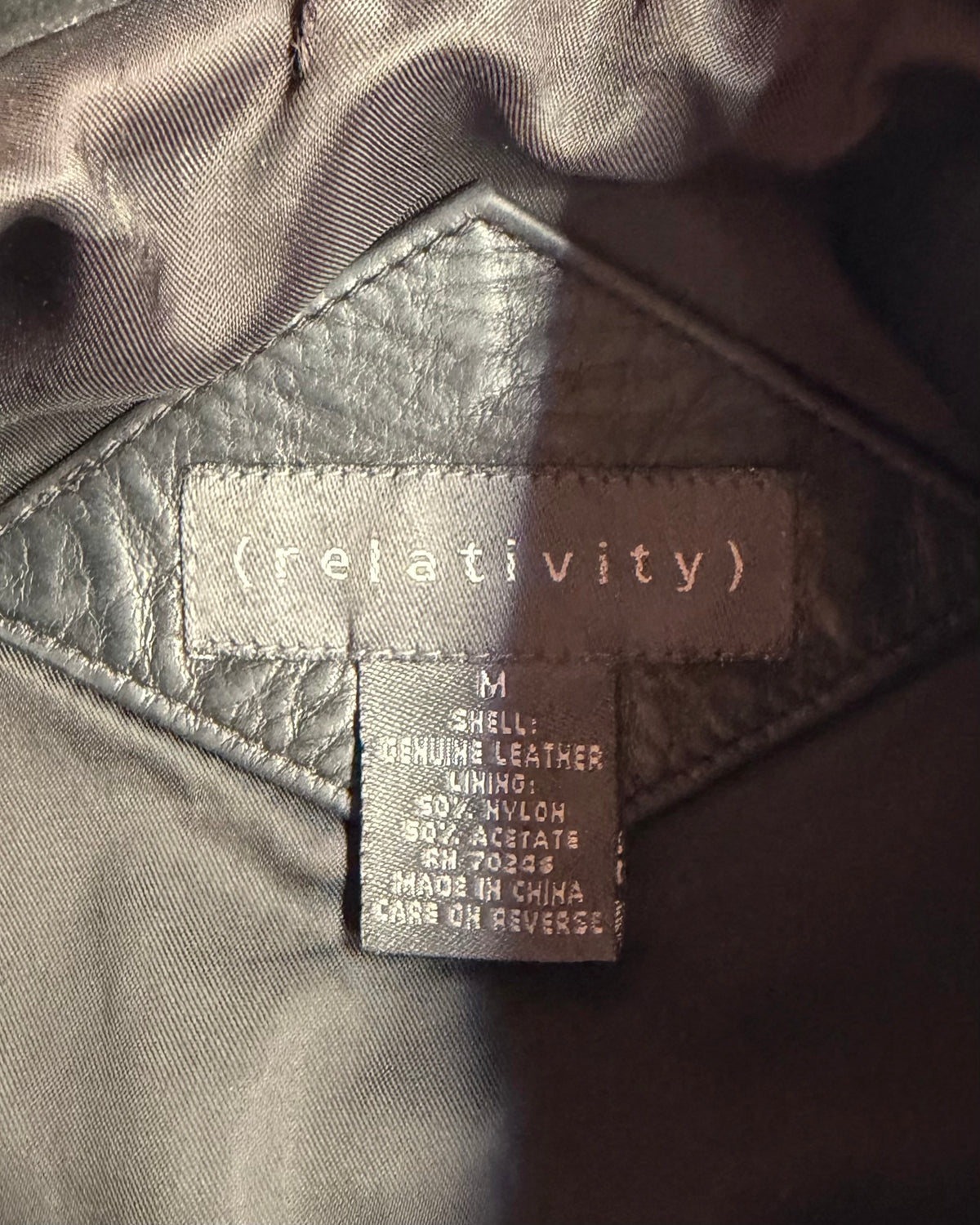 90-00’s “relativity”leather jacket medium