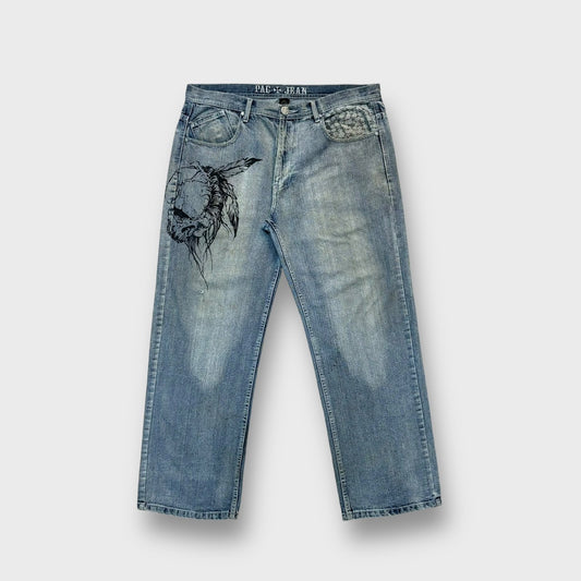 "PAG JEAN" design wide denim