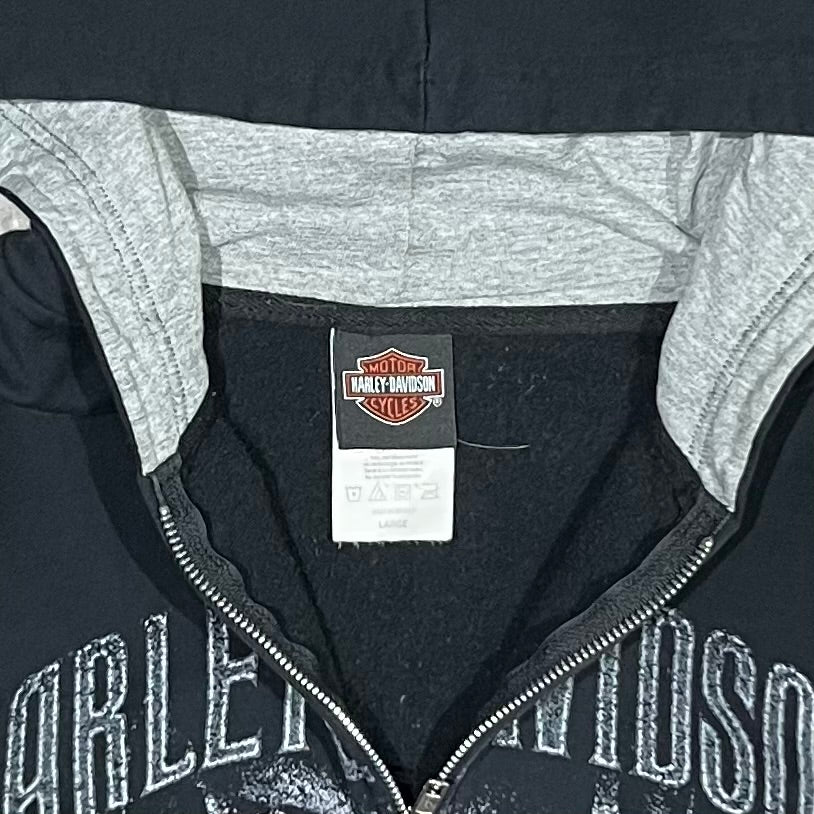 00’s “HARLEY-DAVIDSON”
skull design zip up hoodie