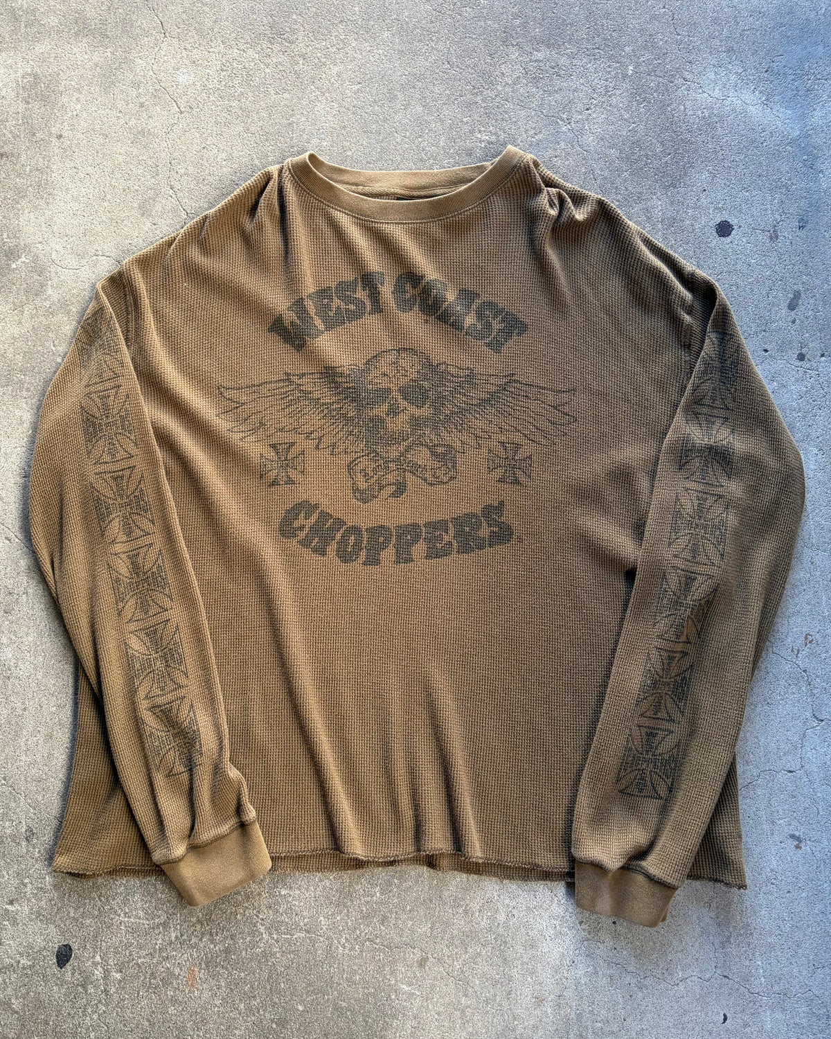 00’s “WEST COAST CHOPPERS” thermal l/s t-shirt x-large