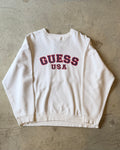 90’s “GUESS” crew neck sweat LARGE