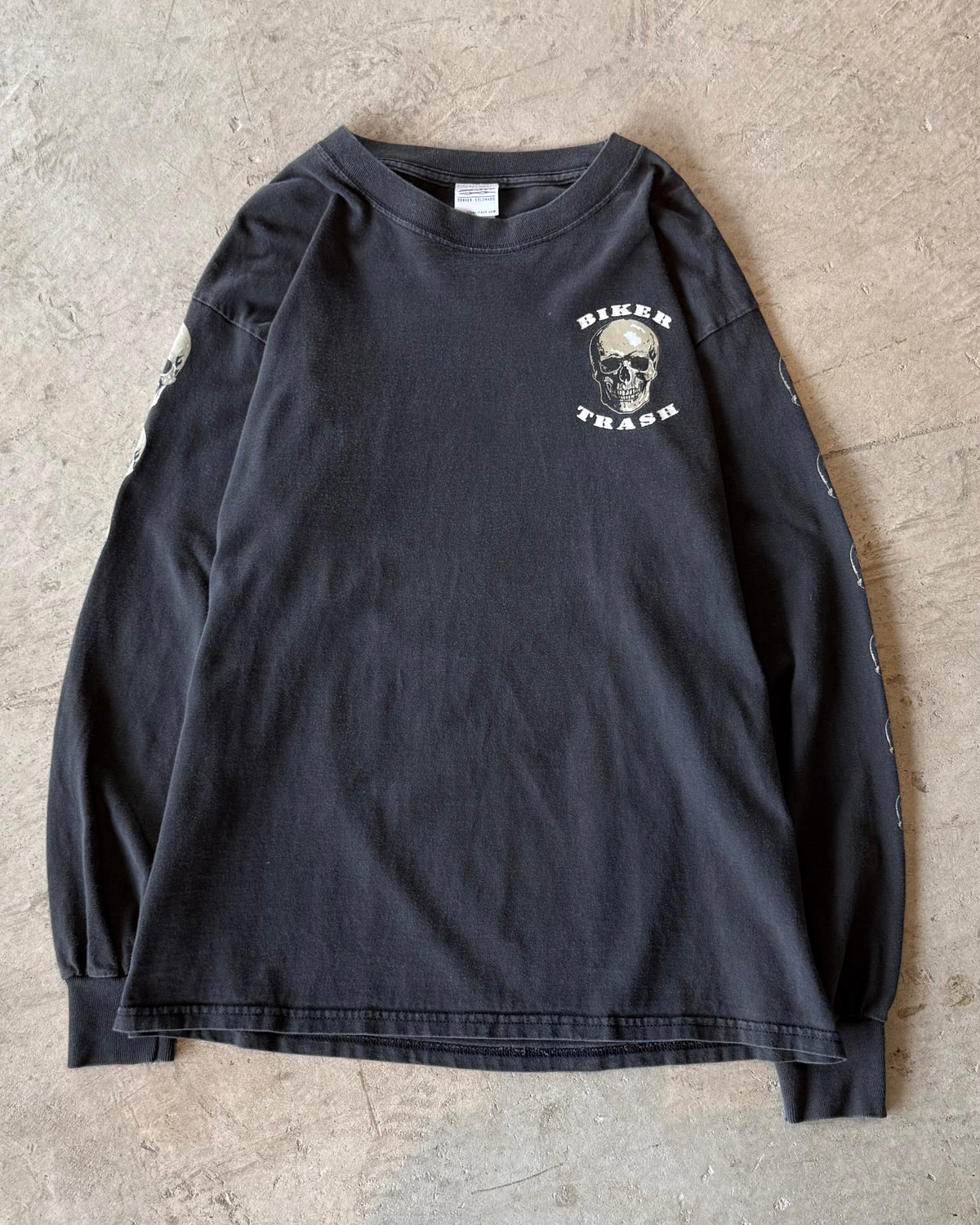 00’s “BIKER TRASH” l/s t-shirt large