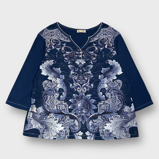 "BLUE CANYON" Botanical design t-shirt