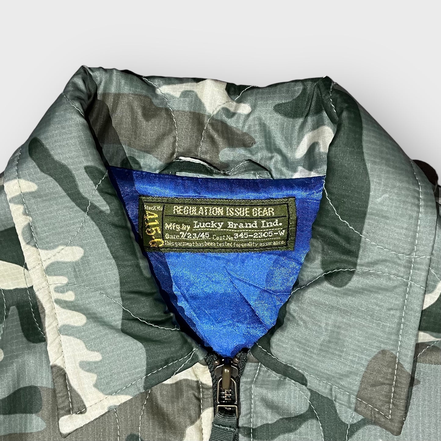 90’s-00’s “lucky brand” camouflage souvenir jacket