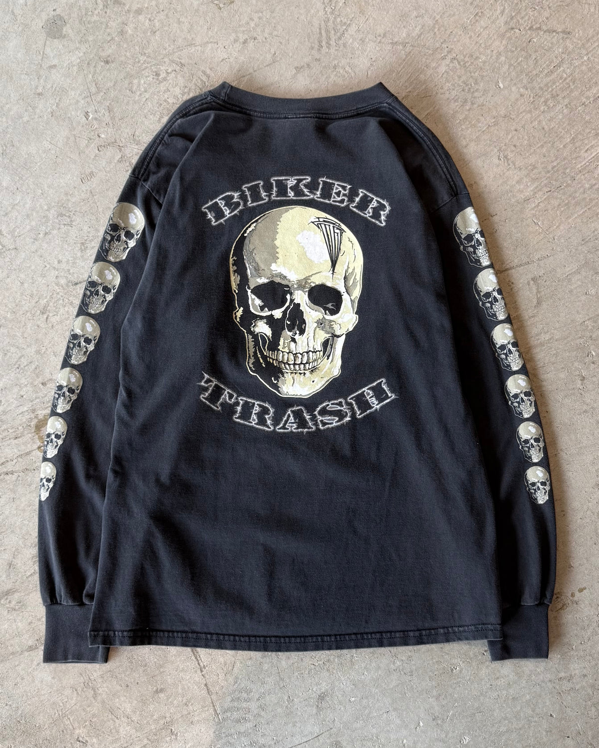 00’s “BIKER TRASH” l/s t-shirt large
