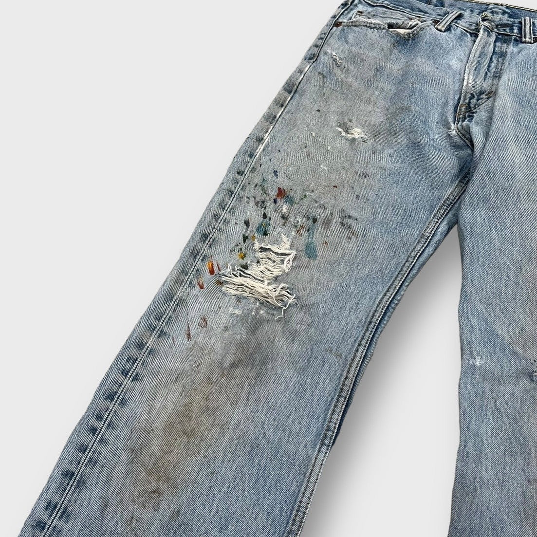 00's "LEVIS"
501 faded damage denim