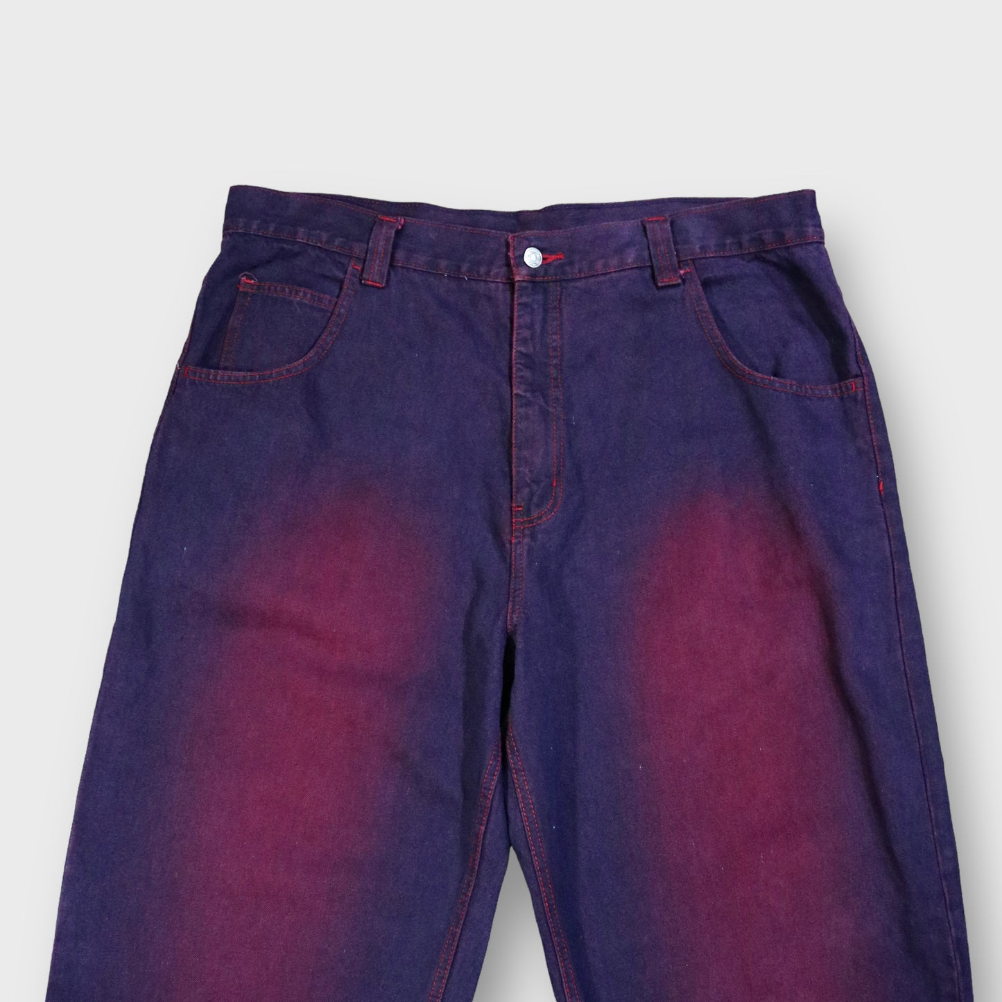 Good fade purple color wide denim pants