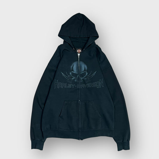 00’s “HARLEY-DAVIDSON”
skull design zip up hoodie