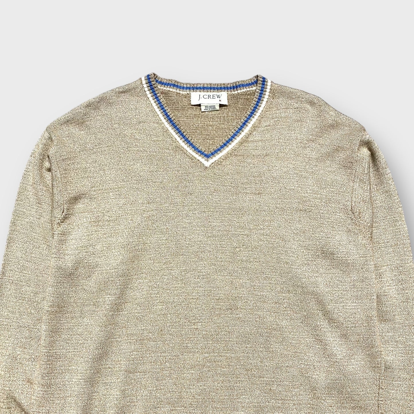 00's "J.CREW" Brown color v-neck knit sweater