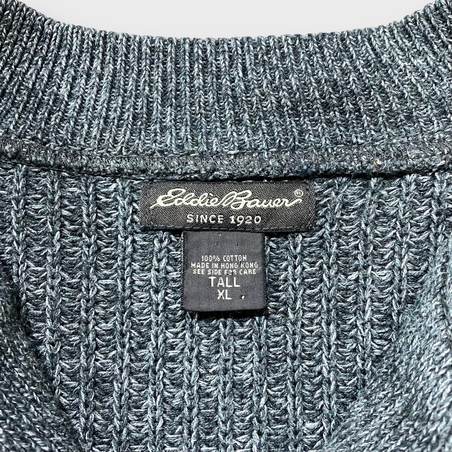 "Eddie Bauer" Henry neck ridge knitting sweater