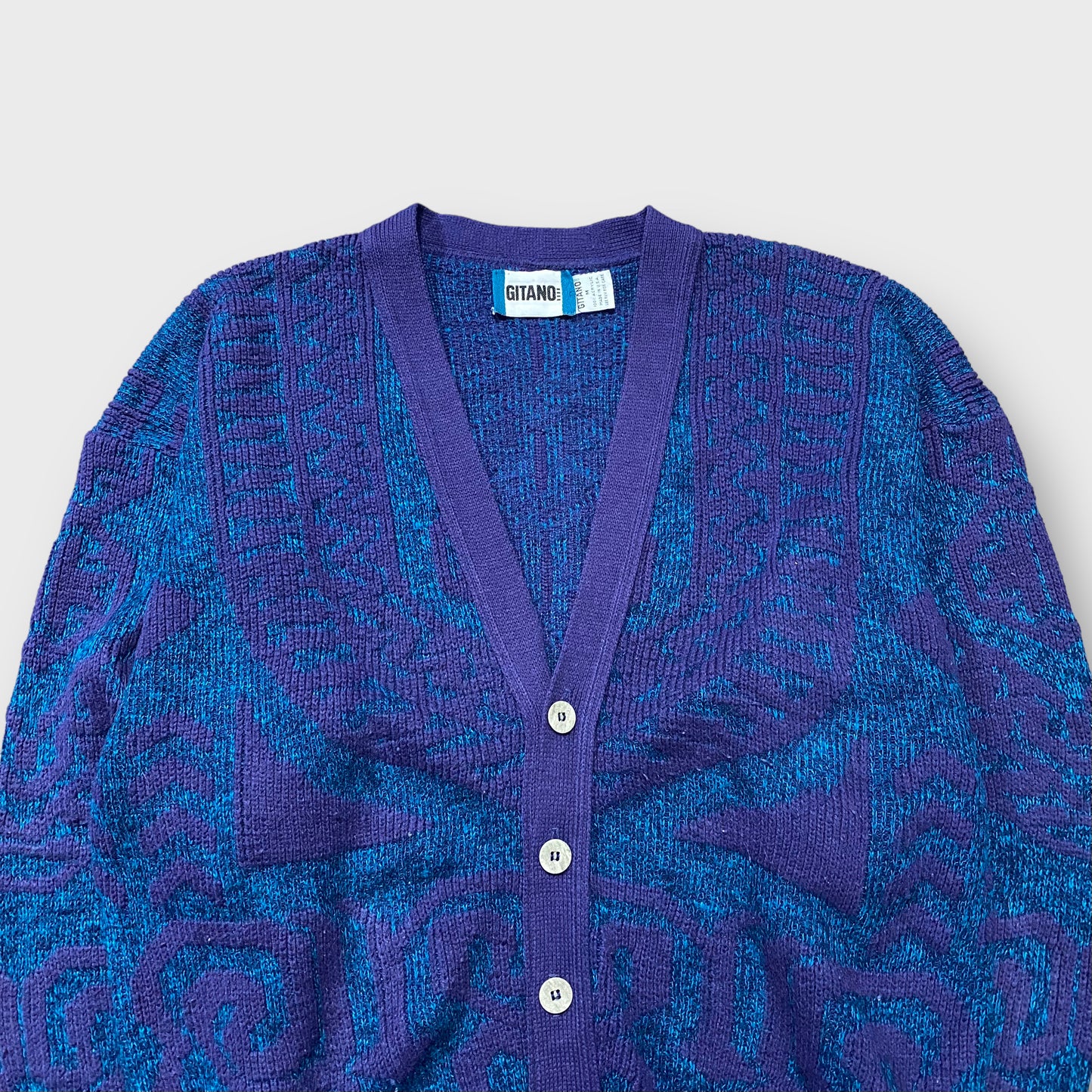 Pattern knit cardigan