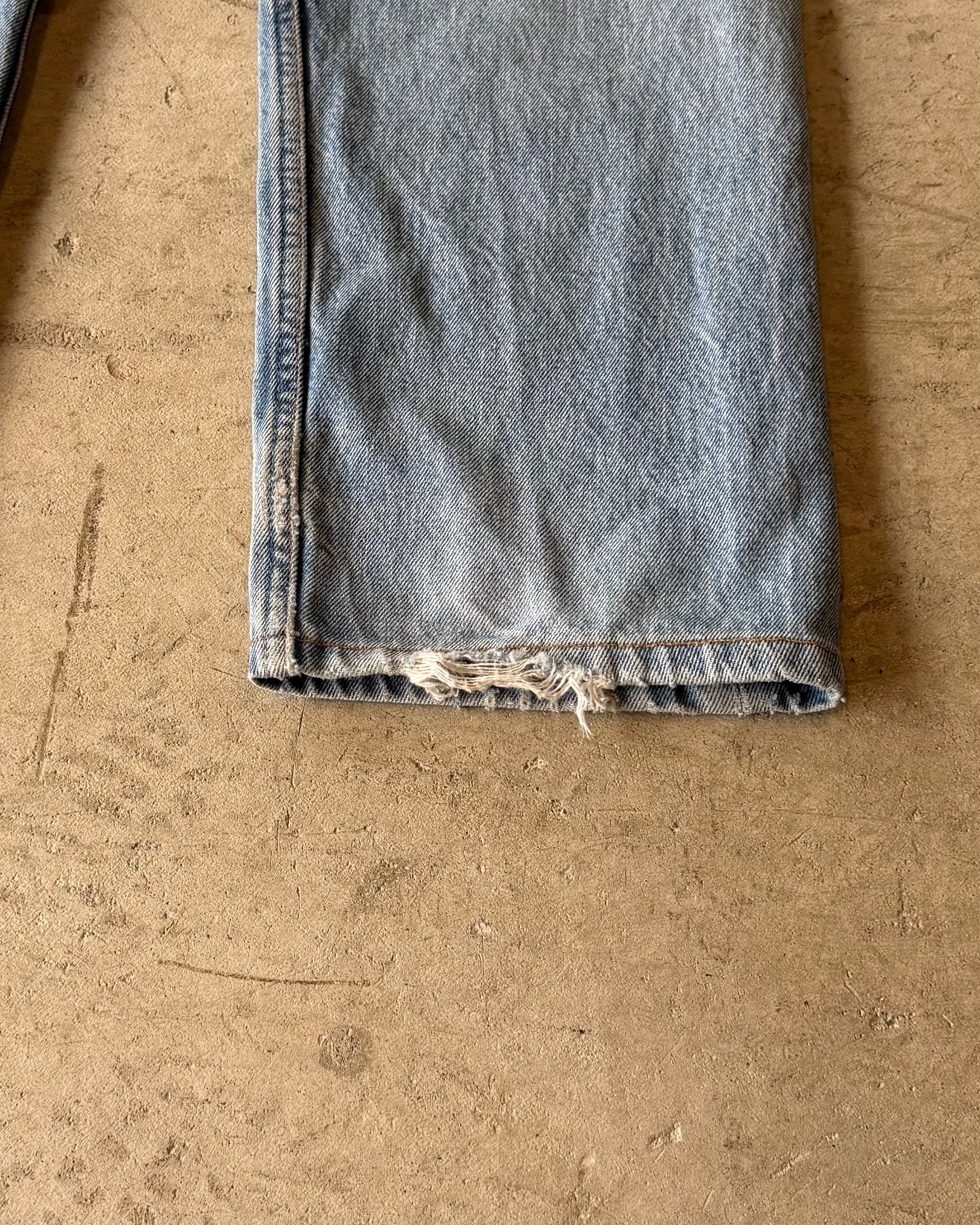 00’s Levi’s “501” damage denim pants 34×30