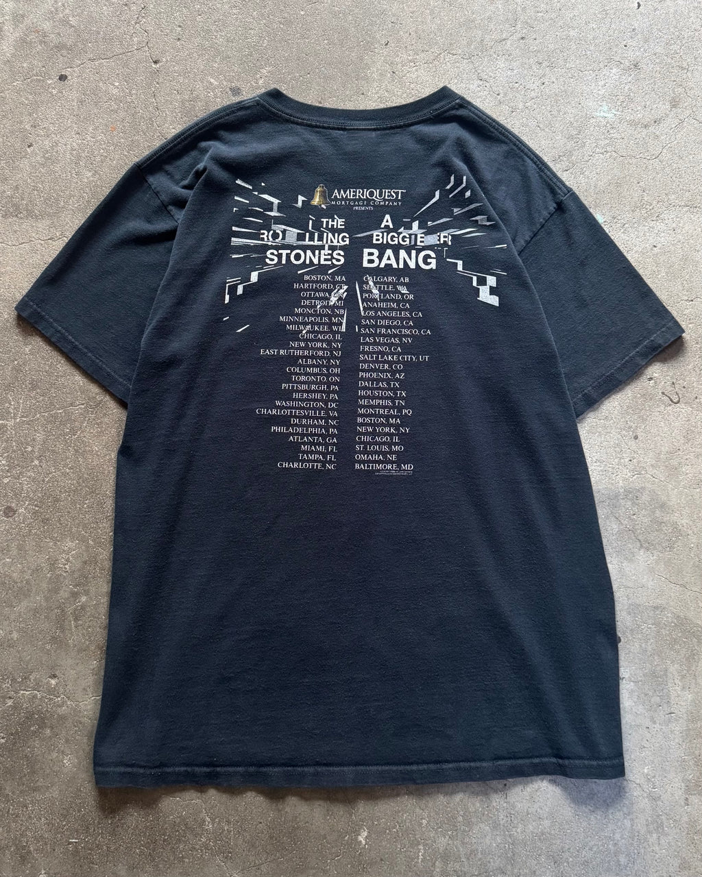 00’s THE ROLLING STONES“A Bigger Bang Tour” t-shirt LARGE