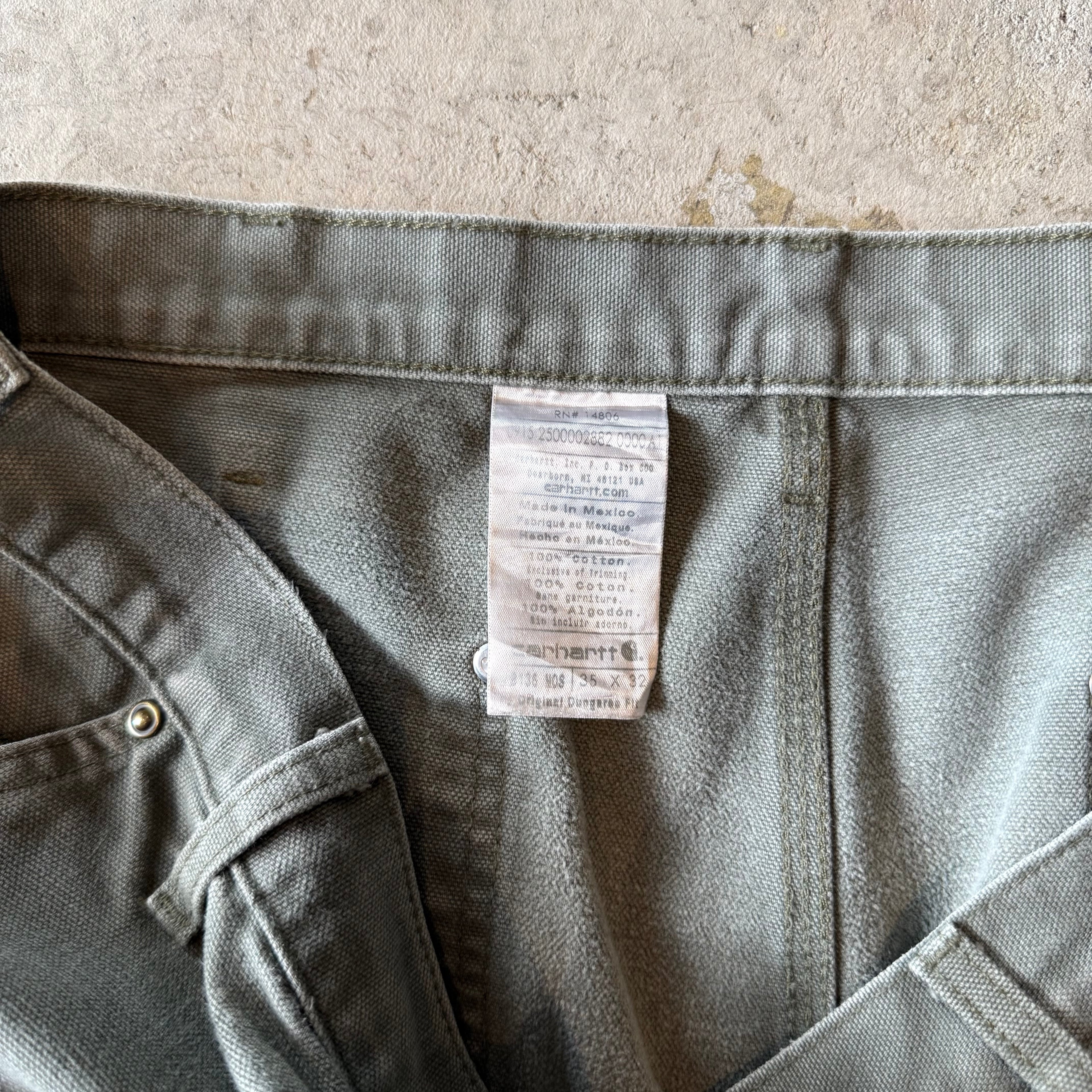 00's "Carhartt"faded double knee work wear pants 33×30