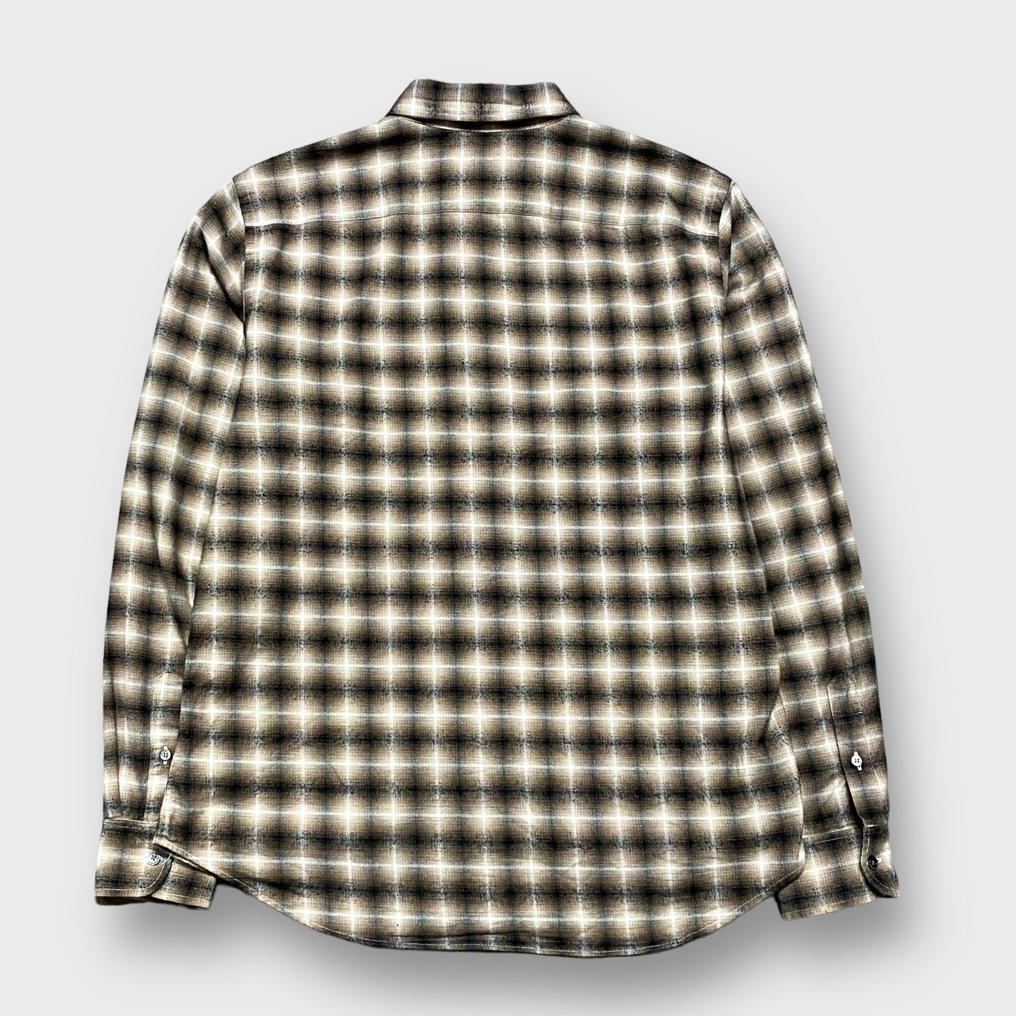 00's "OUTCLASS" Ombre check pattern shirt