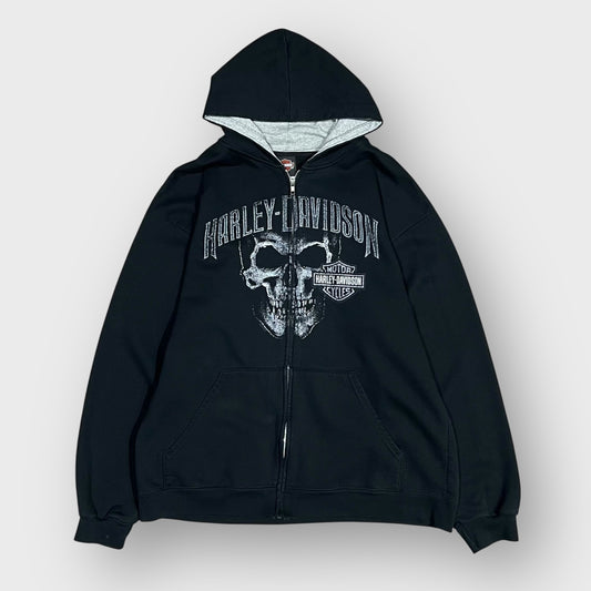 00’s “HARLEY-DAVIDSON”
skull design zip up hoodie