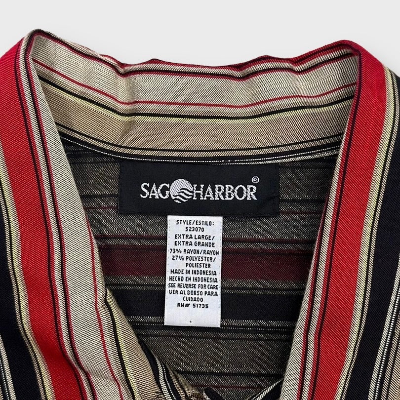 90's "SAG HARBOR" Mulch border pattern shirt