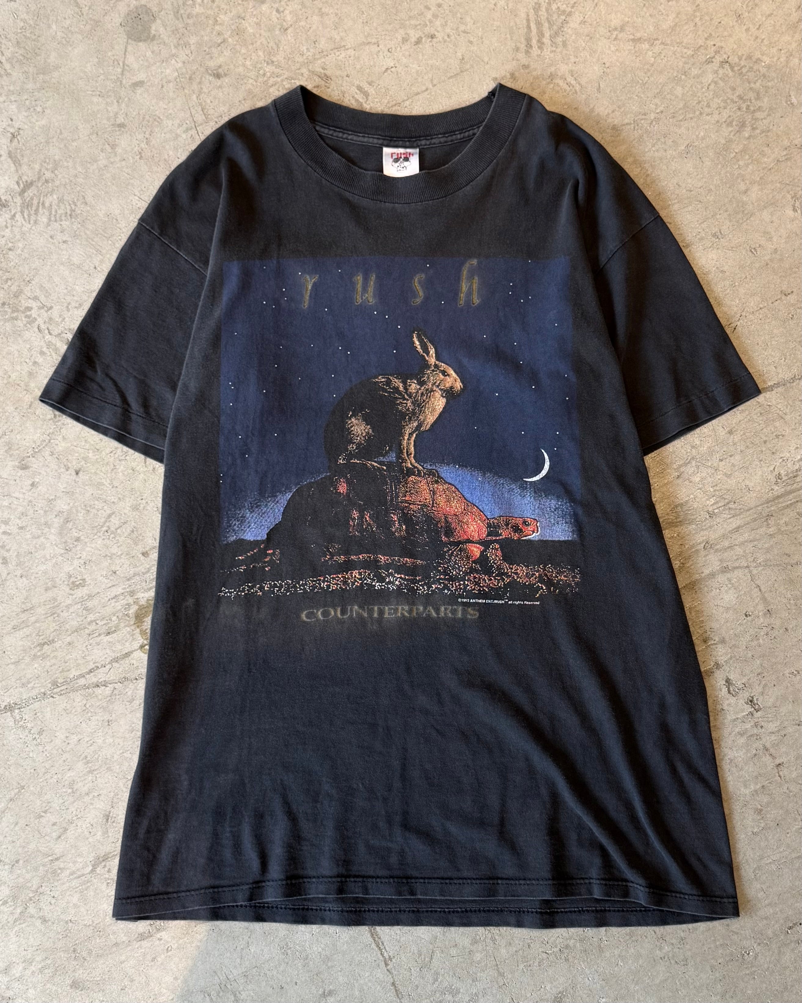 90's RUSH
"COUNTERPARTS" album t-shirt large