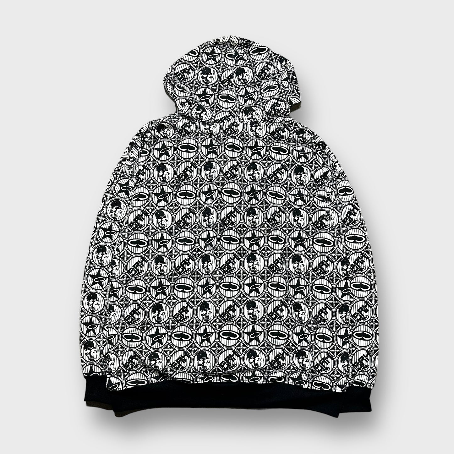 "SRH" Pattern logo full zip hoodie