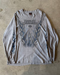 90's Harley-Davidson
blue flame pattern l/s t-shirt large