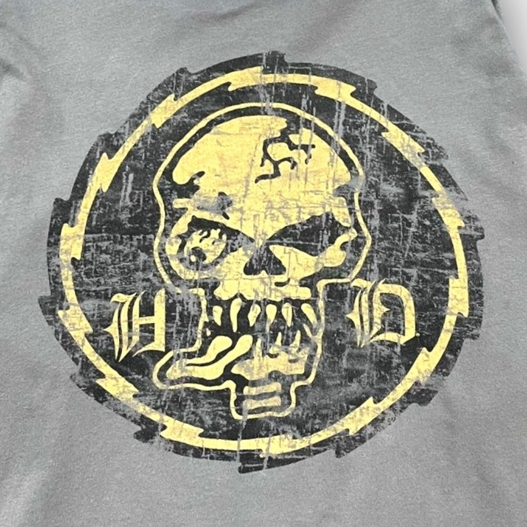 "Harley-Davidson" Skull design raglan t-shirt