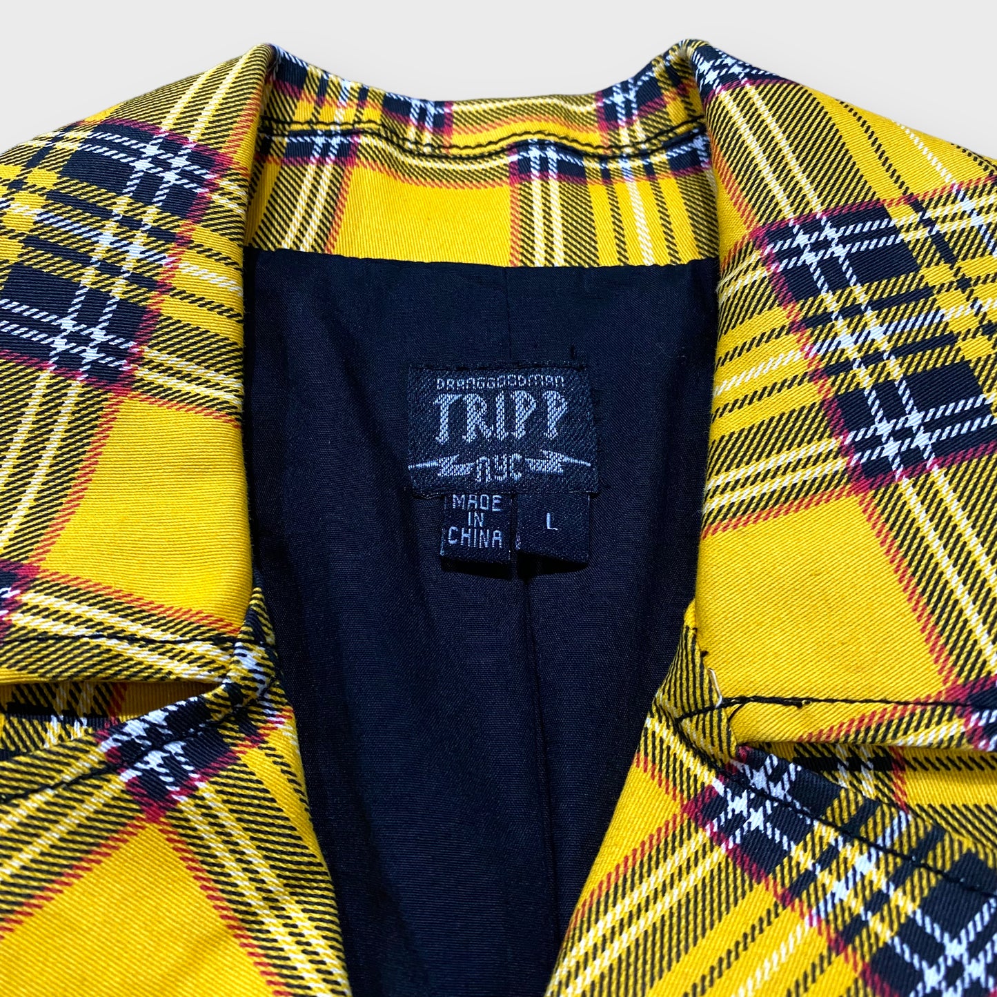 "TRIPP NYC" Check pattern riders jacket