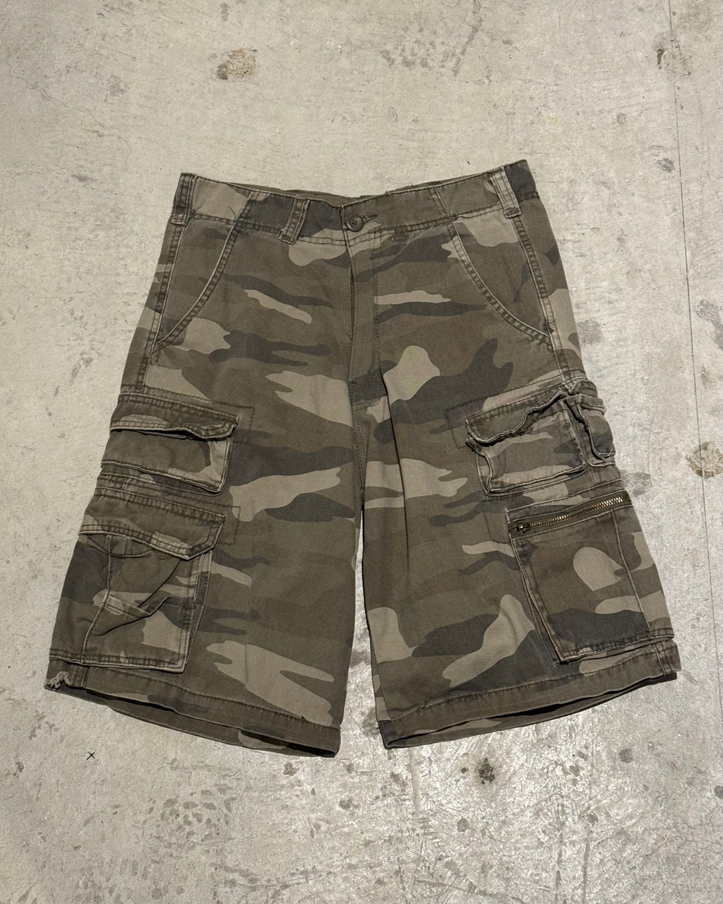 90’s camouflage cargo short pants