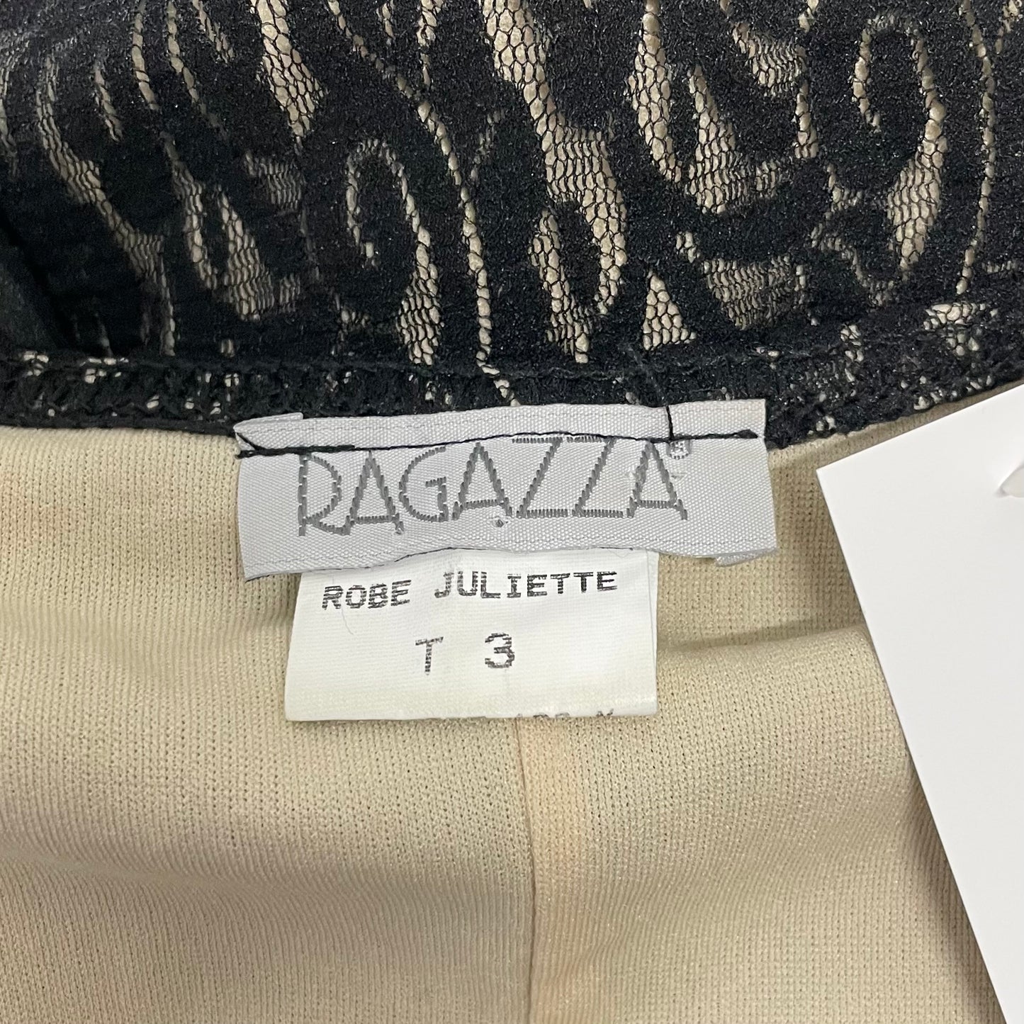 90's-00's "RAGAZZA" lace long cami one-piece