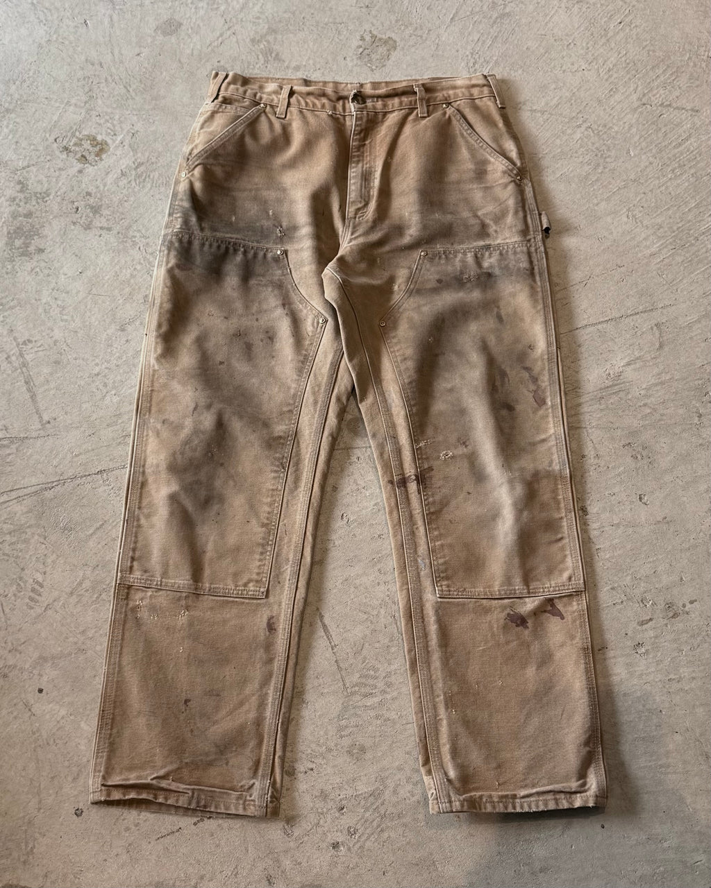 00's "Carhartt"faded double knee work wear pants 34×32